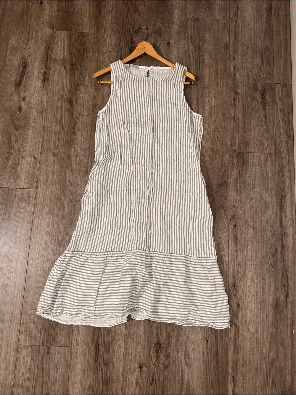 Francesca Bettini Linen Maxi Dress Sleeveless Lagenlook Made in Italy